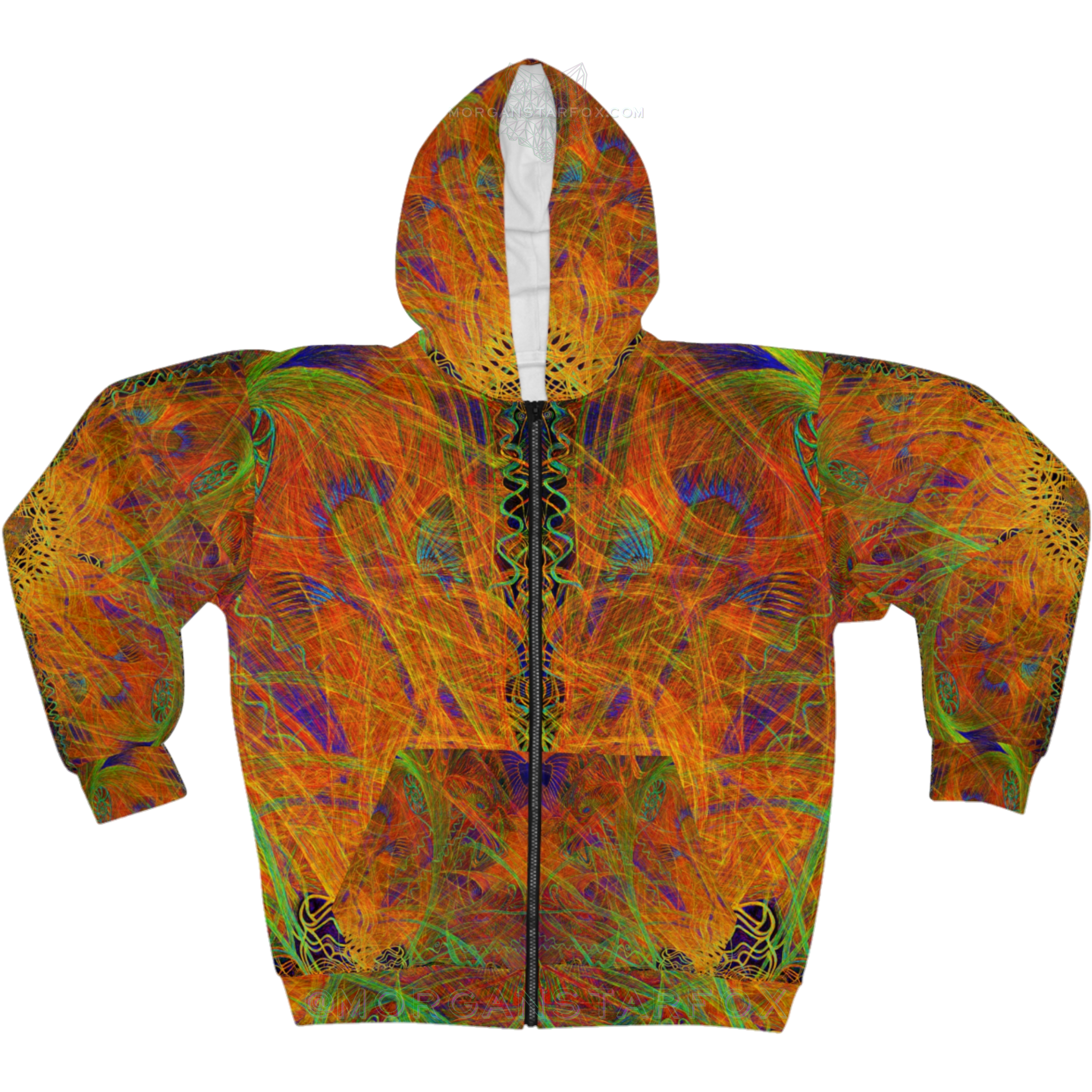 Morgan Starfox - Kaleidoscope Vortex - Unisex Full-Zip Hoodie